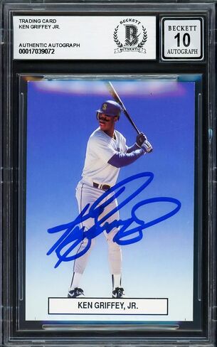 كين غريفي جونيور موقعة من بطاقة Premier Player Rookie لعام 1989 رقم 2 Seattle Mariners Auto Grade Gem Mint 10 Beckett BAS Stock رقم 233976 - بطاقات لاعب بيسبول موقّعة وموقعة in Saudi Arabia