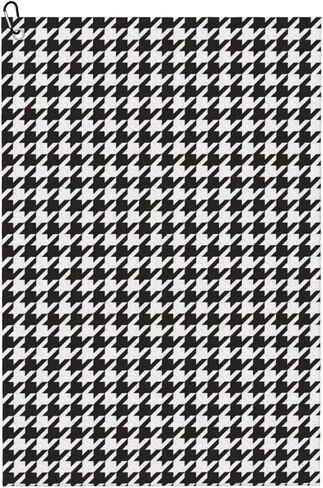بطانية Serape المكسيكية مخططة ومناشف جولف كبيرة مقاس 60.96 سم × 41.16 سم مع مشبك حلقة تسلق من الألياف الدقيقة بنمط الوافل لحقائب الجولف، منشفة فائقة الامتصاص للرجال والنساء in Kuwait