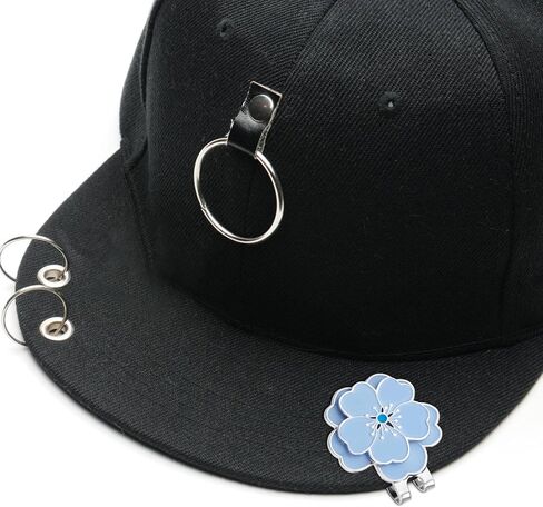 Magnetic Golf Ball Marker with Golf Hat Clip, Flower Shape Ball Marker Set Bag Decoration Accessories for Bag Hat Women Men (Blue) in Saudi Arabia