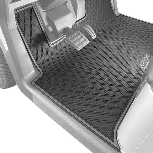 Xtreme Mats Floor Mat Liner for Golf Carts - Fits E-Z-GO RXV (2024+) / Valor (2024+) and Elite - Custom Fit Durable Rubber Golf Car Floor Mat - Grey Trim in Saudi Arabia