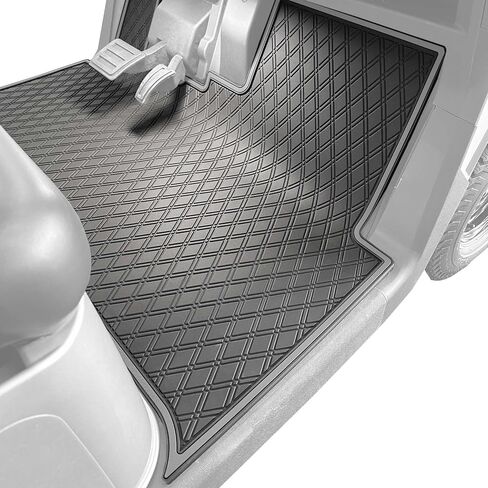 Xtreme Mats Floor Mat Liner for Golf Carts - Fits E-Z-GO RXV (2024+) / Valor (2024+) and Elite - Custom Fit Durable Rubber Golf Car Floor Mat - Grey Trim in Saudi Arabia