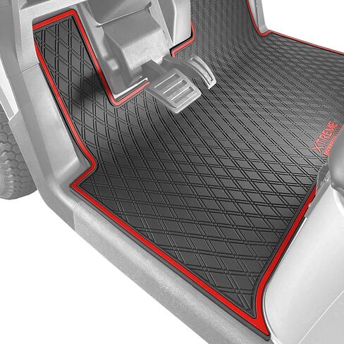 Xtreme Mats Floor Mat Liner for Golf Carts - Fits E-Z-GO RXV (2024+) / Valor (2024+) and Elite - Custom Fit Durable Rubber Golf Car Floor Mat - Grey Trim in Saudi Arabia