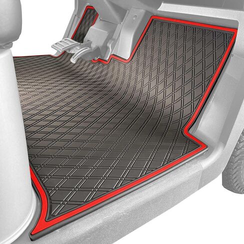 Xtreme Mats Floor Mat Liner for Golf Carts - Fits E-Z-GO RXV (2024+) / Valor (2024+) and Elite - Custom Fit Durable Rubber Golf Car Floor Mat - Grey Trim in Saudi Arabia