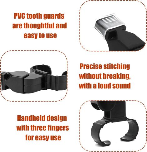 2PCS Whistles Sports Finger Grip Whistle Loud Crisp Sound Whistle Tooth Guard Referee Whistle Handheld Whistle Netball Whistle for Training and Outdoor Camping in Saudi Arabia