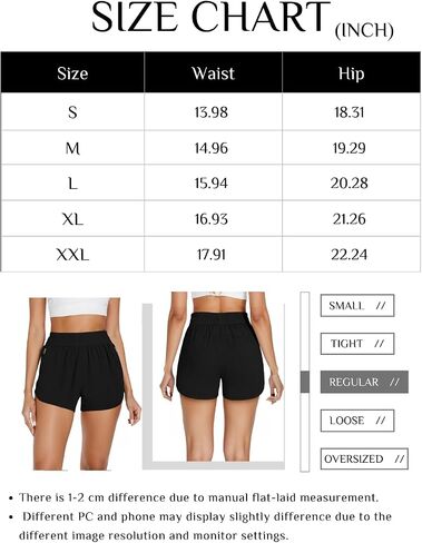 Women's Running Short with Liner 2.5" Zipper Pockets Dolphin Quick Dry Shorts for Athletic Gym Track Workout 2025(S-XXL) in Saudi Arabia