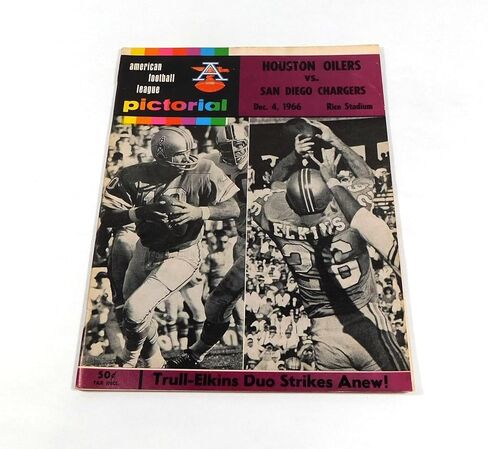 1966 سان دييغو تشارجرز في برنامج كرة القدم هيوستن أويلرز AFL 12-4-66 - برامج NFL in Saudi Arabia