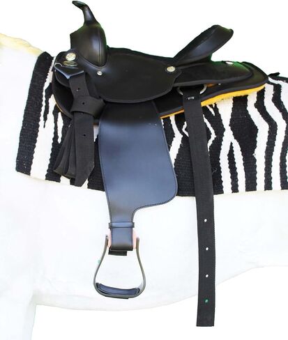 CHALLENGER Horse 5" Black Aluminum Feather Engraved Western Horse Saddle Stirrups 51231 in Saudi Arabia