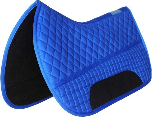 CHALLENGER Horse Western Quilted Fleece Lined Contoured Saddle Pad Royal Blue 39TS10RB in Saudi Arabia