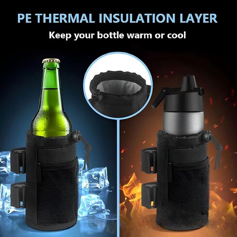2Pack Scooter Cup Holder for Adults and Kids – Fits Electric and Kick Scooters, Velcro Water Bottle Holder for Scooters(Black) in Saudi Arabia