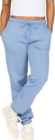Forever 21 Women's Fleece Joggers - Patch-Detail Sweatpants with Elastic Waistband in Saudi Arabia