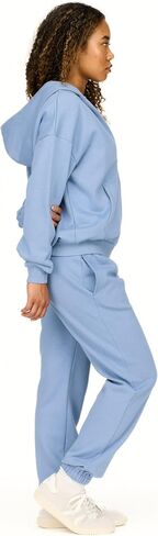 Forever 21 Women's Fleece Joggers - Patch-Detail Sweatpants with Elastic Waistband in Saudi Arabia
