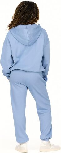 Forever 21 Women's Fleece Joggers - Patch-Detail Sweatpants with Elastic Waistband in Saudi Arabia