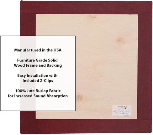 ATS Acoustics لوحة صوتية ممتصة للصوت مقاس 24 بوصة × 24 بوصة × 4 بوصة حافة مشطوفة (أسود) in Saudi Arabia