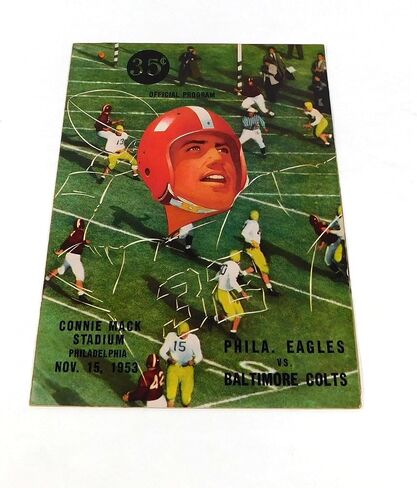 1953 Baltimore Colts at Philadelphia Eagles NFL Football Program 11-15-53 - NFL Programs in Saudi Arabia