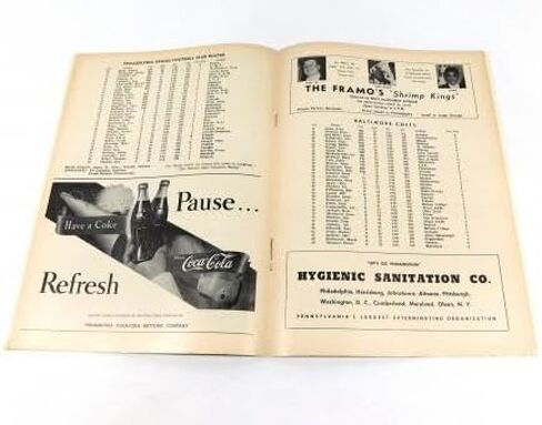 1953 Baltimore Colts at Philadelphia Eagles NFL Football Program 11-15-53 - NFL Programs in Saudi Arabia
