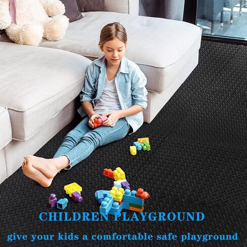 Exercise Mat Puzzle Floor Mat Tiles EVA Foam Gym Flooring Mats, 20 SQ.FT Interlocking Foam Floor Tiles Gym Equipment Workout ym, Yoga, Gymnastics in Saudi Arabia
