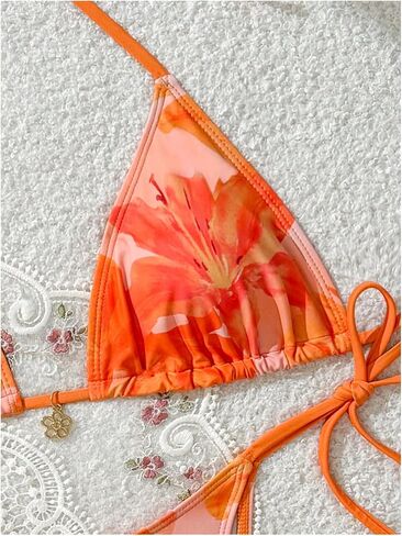 Verdusa 2 Piece Bathing Suits Thong Triangle Bikini Sets Halter Neck Cheeky Bathing Suit in Saudi Arabia