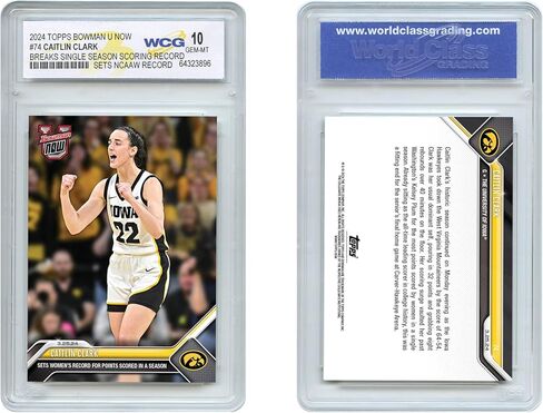 2024 Topps Bowman Caitlin Clark Card #74 Record for Most Points in an NCAA Single-Season - GEM Mint 10 in Saudi Arabia