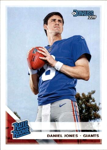 2019 Donruss #304 Daniel Jones New York Giants RC Rookie NFL Football Trading Card in Saudi Arabia