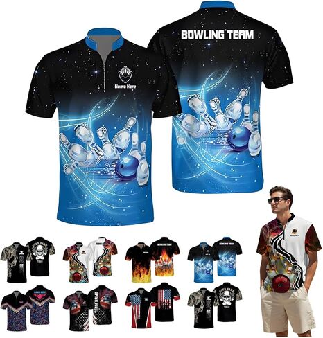 Custom 3D Bowling Jersey for Men & Women, Personalized Performance Shirt for Teams, Custom Bowling Jersey in Saudi Arabia