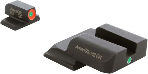 مجموعة AMERIGLO i-Dot Sight، متوافقة مع Smith & Wesson M&P Shield (باستثناء EZ) | مشاهد ليلية أمامية وخلفية متينة عالية الأداء من التريتيوم الأخضر in Kuwait