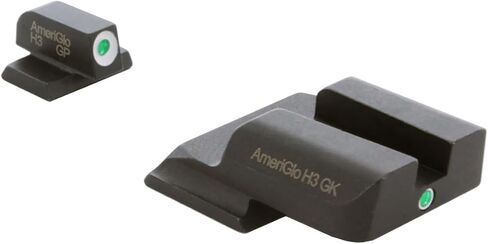 مجموعة AMERIGLO i-Dot Sight، متوافقة مع Smith & Wesson M&P Shield (باستثناء EZ) | مشاهد ليلية أمامية وخلفية متينة عالية الأداء من التريتيوم الأخضر in Kuwait