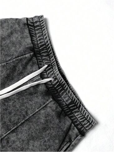 SOLY HUX Men's Wide Leg Sweatpants Vintage Drawstring Baggy Pants Y2k Streetwear in Saudi Arabia