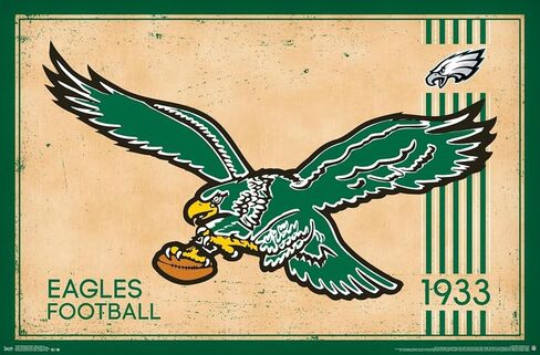 Trends International NFL Philadelphia Eagles - Retro Logo 14 Wall Poster, 19L x 13W, Premium Unframed Version in Saudi Arabia