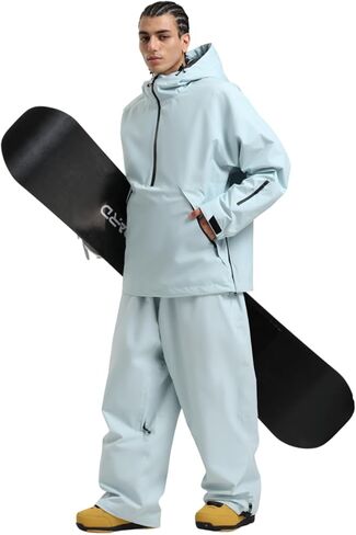 GSOU SNOW Snowboard Jacket Men Ski Snow Jackets Waterproof Coat Hooded Warm Winter Sport in Kuwait