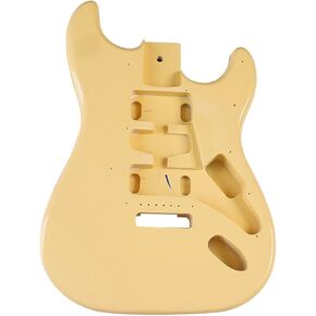 Strat Guitar Body Unfinished Poplar Wood Light Yellow Glossy Electric Guitar Blank Diy Part Replacement Guitar Accessory Modification in Saudi Arabia