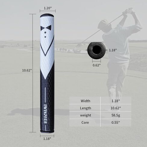 iWinpros Putter Grip for Men & Women, Thick Golf Putter Grips Size 3.0, Lightweight Comfort Design with Non-Slip Textured Pattern Golf Grips for Better Control in Saudi Arabia