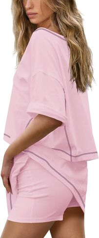 Yanekop Skort Sets Women 2 Piece Outfits Two Piece Matching Workout Sets Crop Tops and Mini Skirt Set in Saudi Arabia