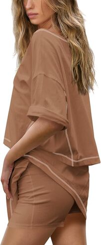 Yanekop Skort Sets Women 2 Piece Outfits Two Piece Matching Workout Sets Crop Tops and Mini Skirt Set in Saudi Arabia