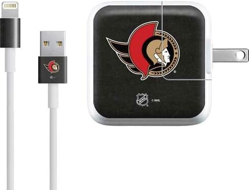ملصق Skinit غلاف آخر متوافق مع شاحن iPad (10W USB) - تصميم مرخص رسميًا من NHL Ottawa Senators in Saudi Arabia
