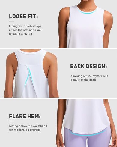RUNNING GIRL Womens Workout Tops for Women Racerback Tank Tops Yoga Shirts Athletic Running Tank Tops Sleeveless Gym Clothes in Saudi Arabia