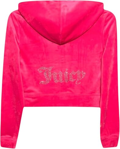 سترة بغطاء رأس نسائية من Juicy Couture بمقاس كبير من القطيفة اللامعة in Kuwait