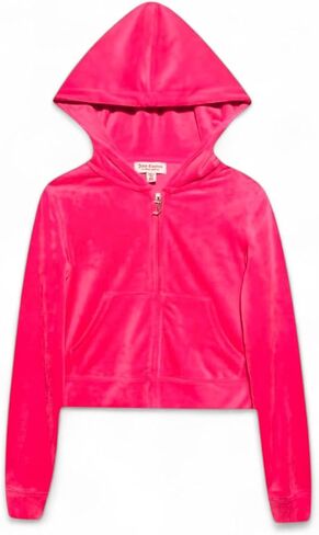 سترة بغطاء رأس نسائية من Juicy Couture بمقاس كبير من القطيفة اللامعة in Kuwait