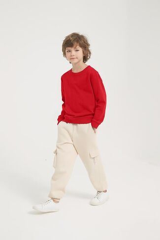 3-Pack Boys Crewneck Sweatshirt Long Sleeve Cotton Pullover Tops Thin Sweatshirts for Kids（2-12 Years) in Kuwait