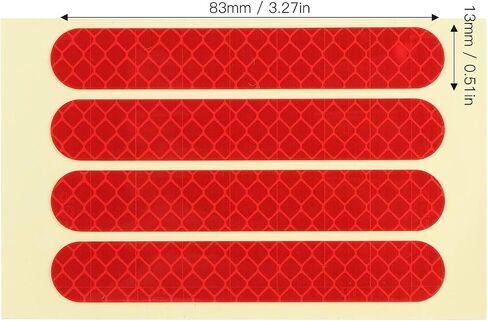 Wheel Reflective Sticker, 4PCS Self Adhesive Front Rear Wheel Reflective Strip Tape Electric Scooter Accessory Fit for Ninebot G30 (Red) in Saudi Arabia