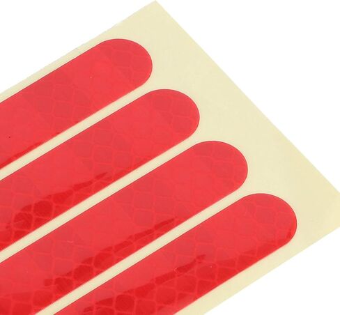 Wheel Reflective Sticker, 4PCS Self Adhesive Front Rear Wheel Reflective Strip Tape Electric Scooter Accessory Fit for Ninebot G30 (Red) in Saudi Arabia