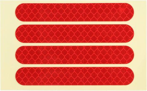 Wheel Reflective Sticker, 4PCS Self Adhesive Front Rear Wheel Reflective Strip Tape Electric Scooter Accessory Fit for Ninebot G30 (Red) in Saudi Arabia