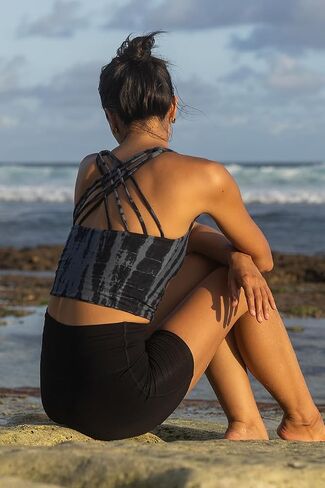 Yoga Tank Top for Women – Strappy Crisscross Racerback, Longline Crop Fit, Soft Breathable Activewear in Saudi Arabia