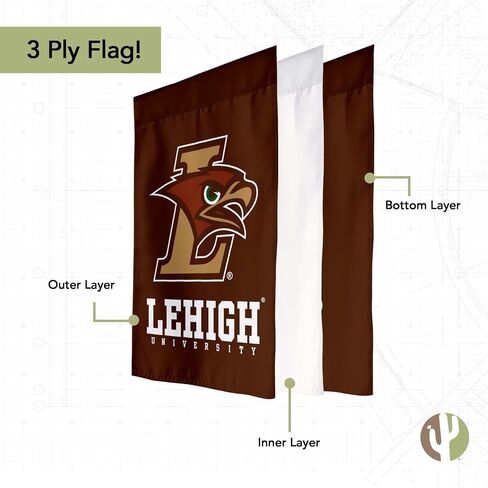 Desert Cactus Lehigh University LU Garden Flag – 19 x 12 inch Lehigh Mountain Hawks Banner, For Outdoor Display and Events (Design A) in Saudi Arabia
