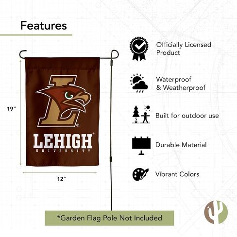 Desert Cactus Lehigh University LU Garden Flag – 19 x 12 inch Lehigh Mountain Hawks Banner, For Outdoor Display and Events (Design A) in Saudi Arabia