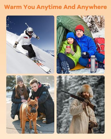 AJVV Hand Warmers Rechargeable 2 Pack丨Electric Hand Warmer with 20Hrs Warmth & 2s Fast Heat & 3-Temp Settings, Magnetic Portable Handwarmers,Gifts for Men, Women, Kids, Camping, Fishing, Hunting, Ski in Saudi Arabia