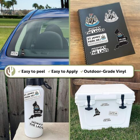 Desert Cactus Newcastle United FC Sticker Decal Vinyl NUFC Magpies English Football Soccer Laptop Water Bottle Car Scrapbook (Type 2-2) in Saudi Arabia