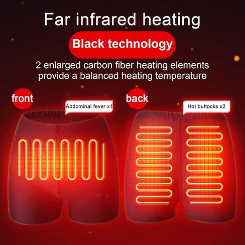 Warm Body Boxer Men's Heated Underwear Electric Panties with 3 Heating Levels for Indoor Outdoor in Saudi Arabia