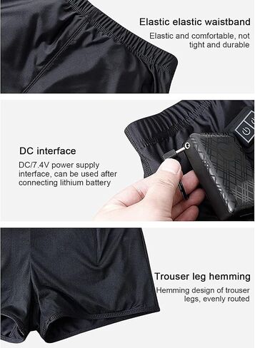 Warm Body Boxer Men's Heated Underwear Electric Panties with 3 Heating Levels for Indoor Outdoor in Saudi Arabia