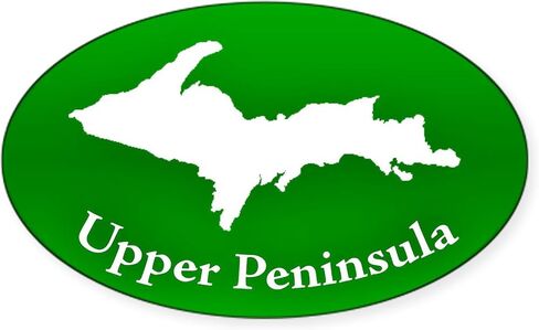 ملصق ممتص الصدمات للسيارة من CafePress Upper Peninsula بيضاوي الشكل in Saudi Arabia