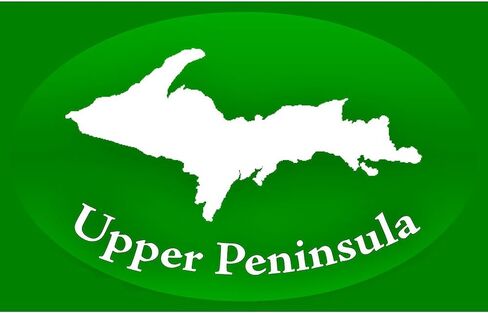 ملصق ممتص الصدمات للسيارة من CafePress Upper Peninsula بيضاوي الشكل in Kuwait
